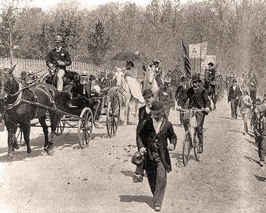Coxey's Commonweal Army leaving Brightwood Camp near the Capitol, May 1894