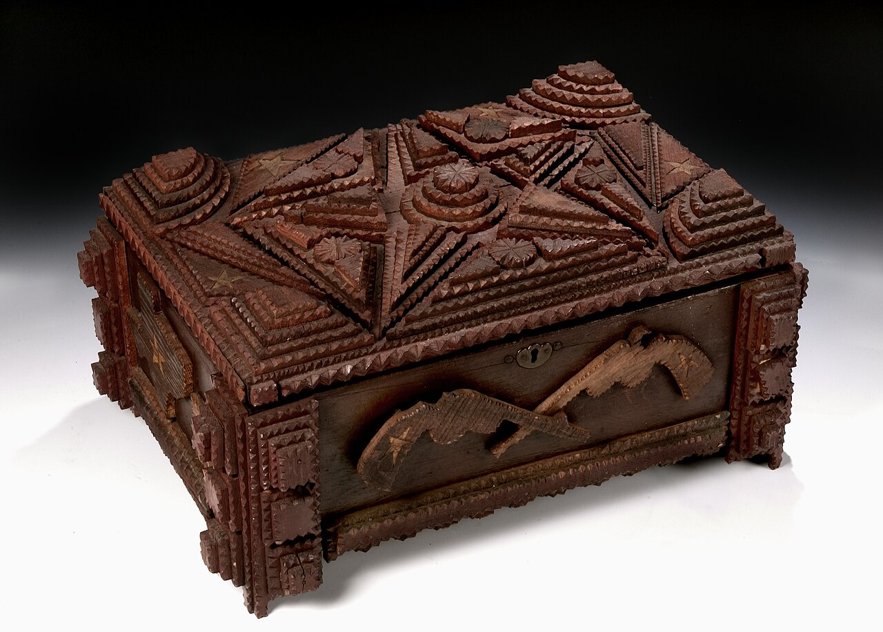 Texas tramp art box, Smithsonian American Art Museum