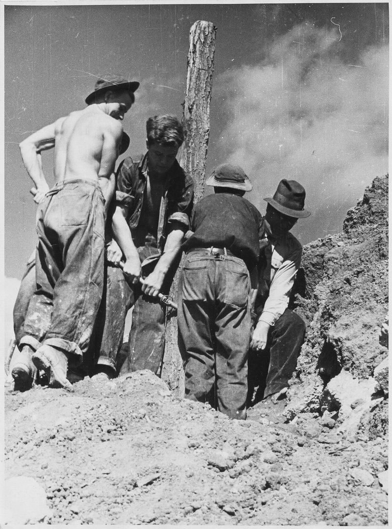 CCC boys at work, Prince George County, Virginia