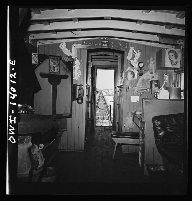 Caboose on the Chicago and North Western Chicago–Clinton freight run