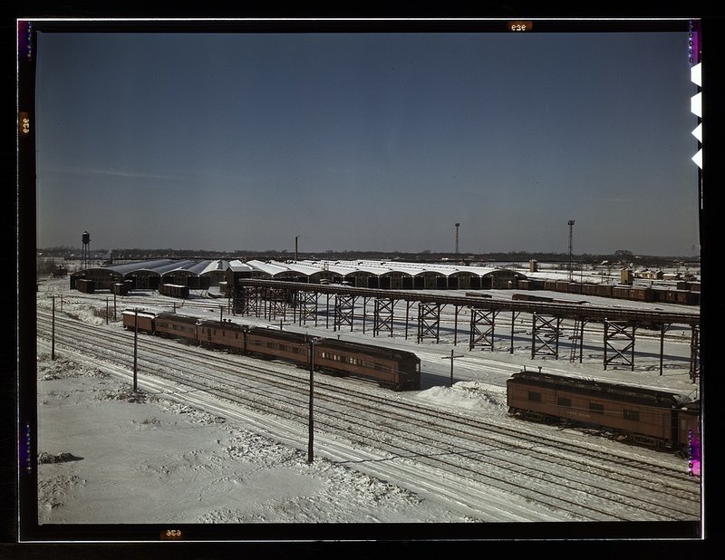 Freight house at a Chicago and Northwestern Railroad yard